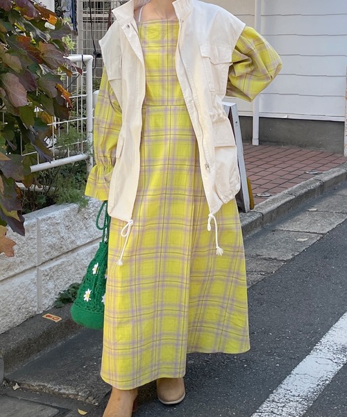 「w closet」 長袖ワンピース FREE ブルー レディース