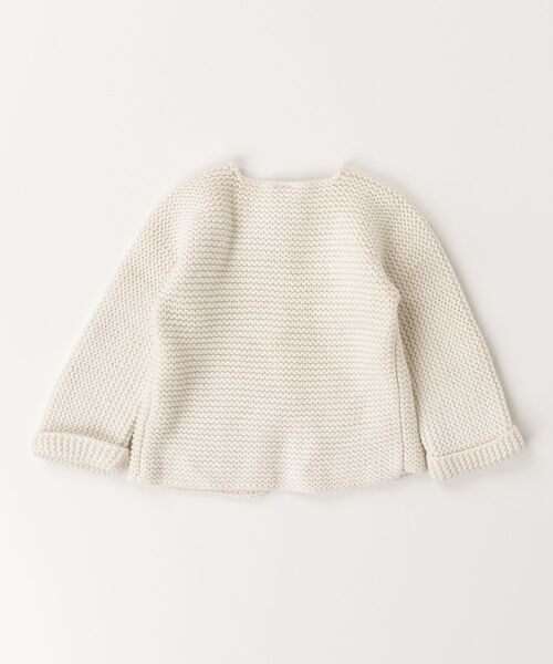 「PETIT BATEAU」 「KIDS」ニットカーディガン - ベージュ キッズ_画像2