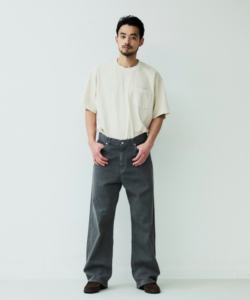 Johnbull（ジョンブル） ワイドパンツ パンツ ピグメントカラーワイド