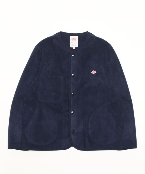 美品　ダントン　ノーカラージャケット　36 ネイビー Danton（ダントン） ノーカラージャケット 36 ネイビー レディース