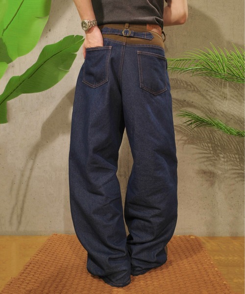 Zooodle ジーンズ Switching wide denim pants - 切替ワイドデニム