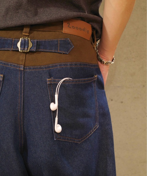 Zooodle ジーンズ Switching wide denim pants - 切替ワイドデニム