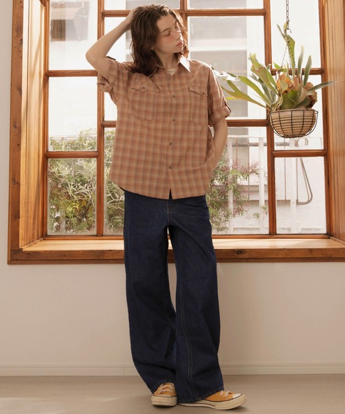 Zooodle ワイドパンツ ジーンズ Switching wide denim pants - 切替