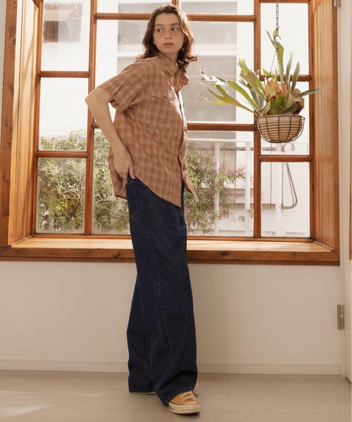 Zooodle ジーンズ Switching wide denim pants - 切替ワイドデニム