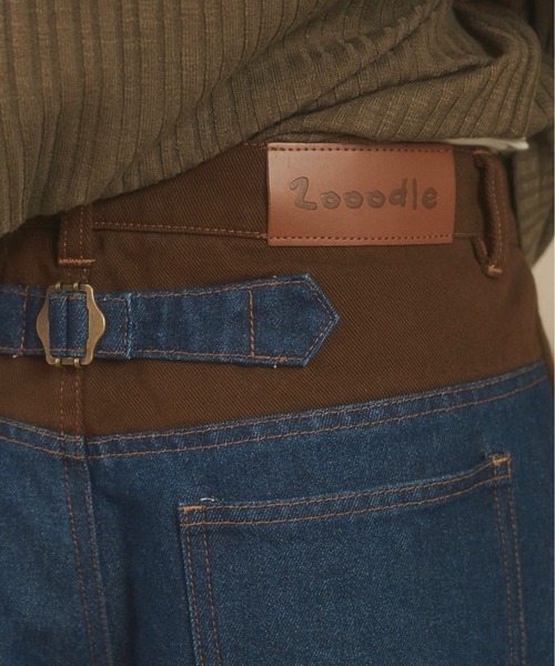Zooodle ジーンズ Switching wide denim pants - 切替ワイドデニム