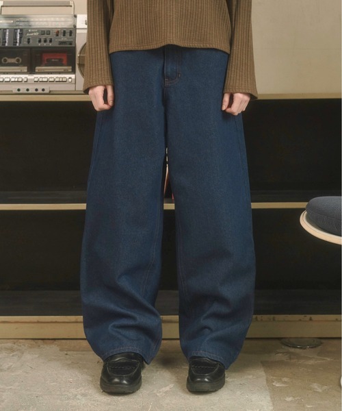 よむぞう Zooodle ジーンズ Switching wide denim pants - 切替ワイドデニム