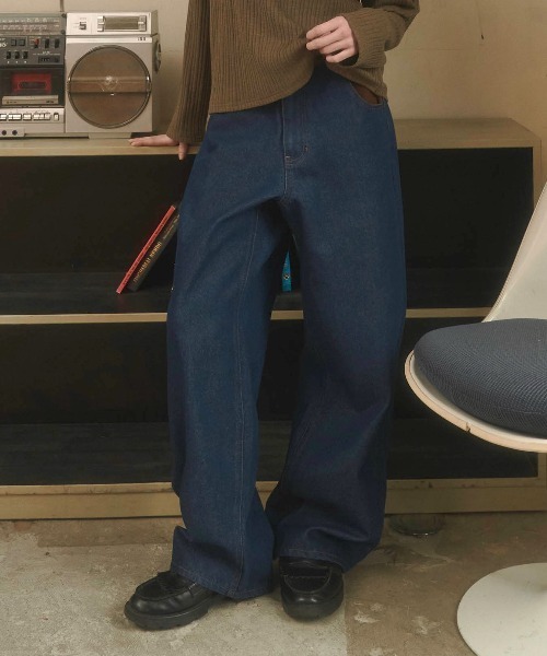 Zooodle ジーンズ Switching wide denim pants - 切替ワイドデニム