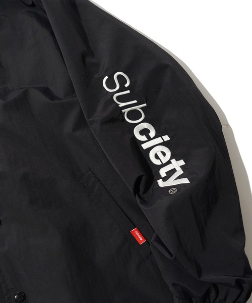 「Subciety」 コーチジャケット LARGE ブラック メンズ_画像6