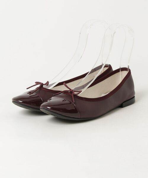 美品　レペットワインレッド38 1/2 repetto（レペット） フラットパンプス 38 ワインレッド レディース