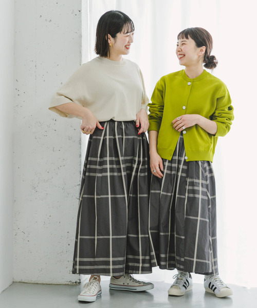 「ITEMS URBANRESEARCH」 フレアスカート FREE チャコールグレー レディース_画像2