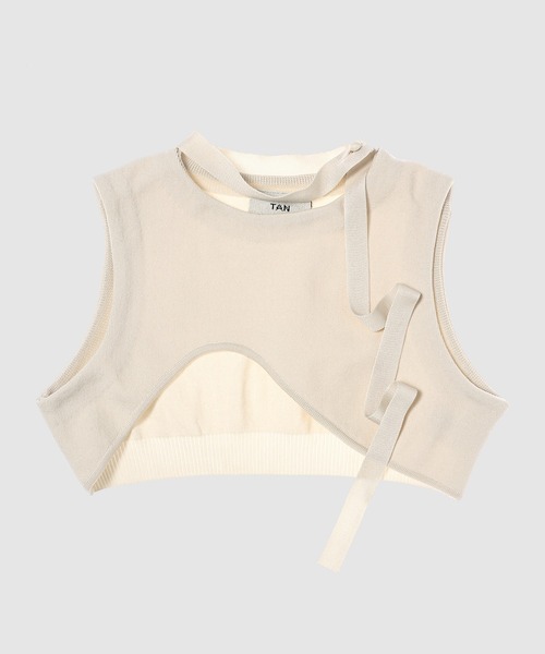 TAN（タン） ニット セーター CURVED HEM KNIT TOPS レディース メンズ 