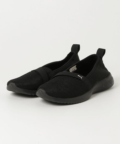 極美品！PUMA ウィメンズローファー　厚底スリッポンスニーカー 23cm PUMA（プーマ） スリッポン 23cm ブラック レディース : ZOZOTOWN