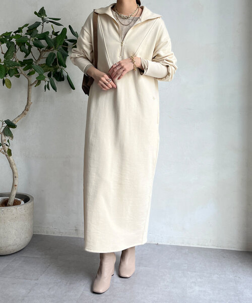「DouDou」 長袖ワンピース FREE グレー レディースの画像