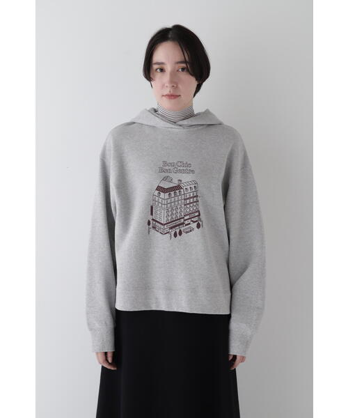 「human woman」 プルオーバーパーカー MEDIUM グレー レディースの画像