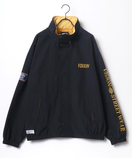 「VISION STREET WEAR」 ナイロンブルゾン LL ブラック メンズ_画像5
