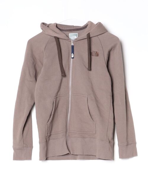 「THE NORTH FACE」 ジップアップパーカー SMALL ブラウン レディース