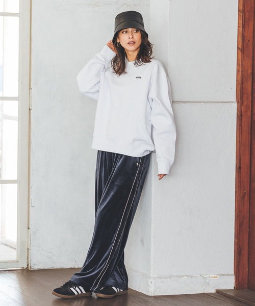 「HEREIAM」 スウェットカットソー MEDIUM ブルー レディース_画像4