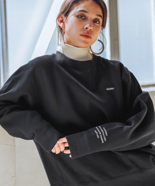 「HEREIAM」 スウェットカットソー MEDIUM ブルー レディース_画像5