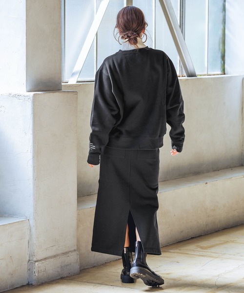 「HEREIAM」 スウェットカットソー MEDIUM ブルー レディース_画像8