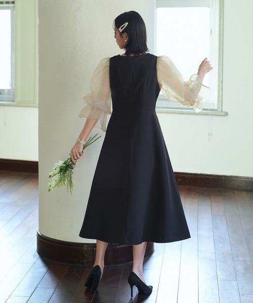 「RUIRUE BOUTIQUE」 長袖ワンピース S ブルー レディースの画像