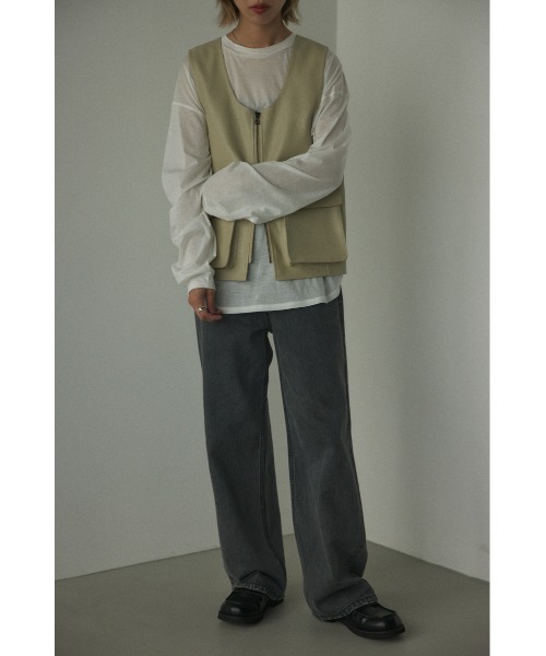 「BLACK BY MOUSSY」 デニムパンツ 25inch グレー レディース_画像7