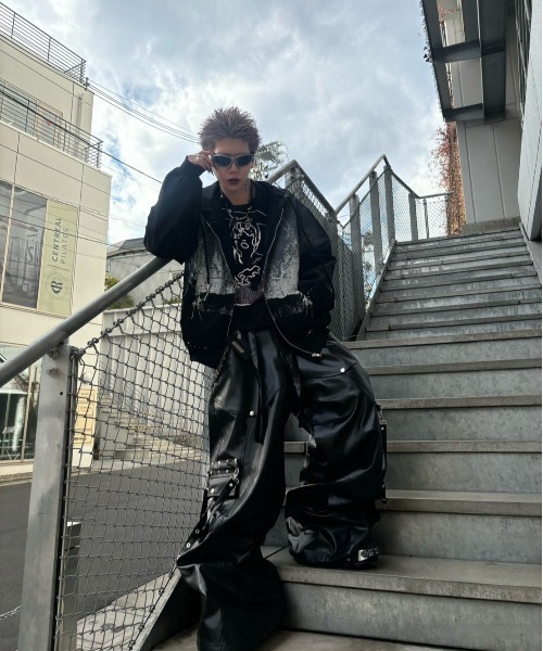 「haveyoudiedbefore」 ジップアップパーカー L ブラック メンズの画像