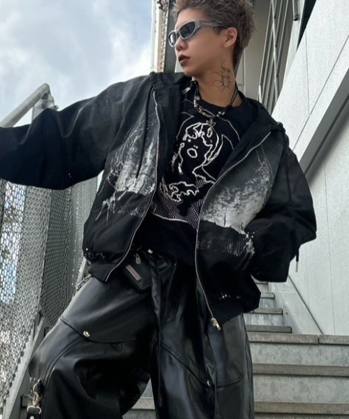 「haveyoudiedbefore」 ジップアップパーカー L ブラック メンズの画像