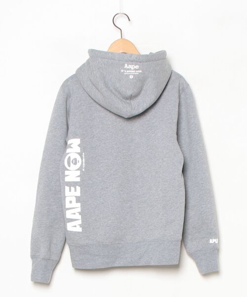 「AAPE BY A BATHING APE」 ジップアップパーカー SMALL グレー メンズの画像