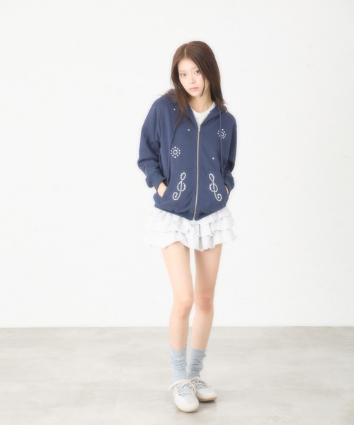 「FCMM」 ジップアップパーカー SMALL グレー レディース_画像9
