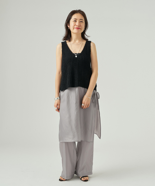 ワイドパンツ パンツ INSCRIRE アンスクリア Cupro Layered パンツ I26SS-PT186 レディースの画像