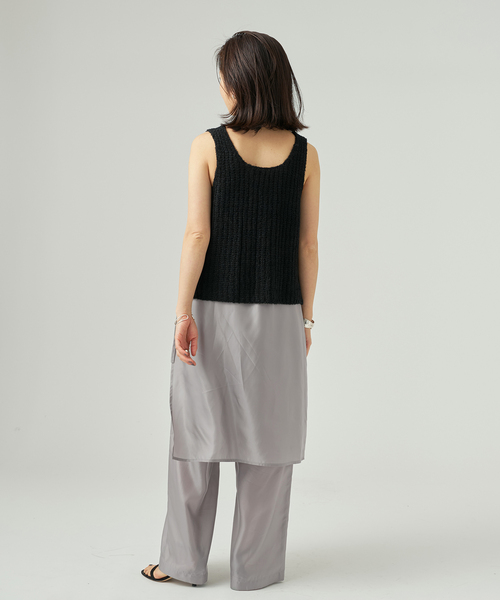 ワイドパンツ パンツ INSCRIRE アンスクリア Cupro Layered パンツ I26SS-PT186 レディースの画像