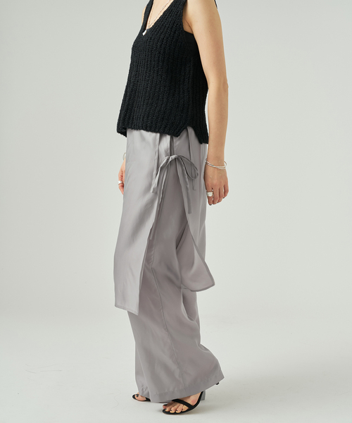 ワイドパンツ パンツ INSCRIRE アンスクリア Cupro Layered パンツ I26SS-PT186 レディースの画像