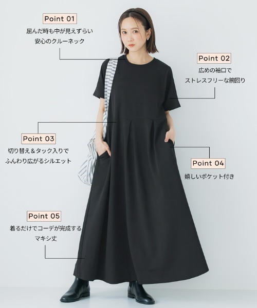 coca（コカ） ワンピース 「田中里奈様着用」ライトエンボスタック