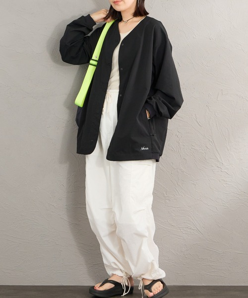 カーディガン 「NANGA/ナンガ」 DotAir COMFY ノーカラー カーディガン レディース メンズの画像