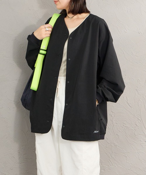カーディガン 「NANGA/ナンガ」 DotAir COMFY ノーカラー カーディガン レディース メンズの画像