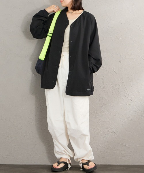 カーディガン 「NANGA/ナンガ」 DotAir COMFY ノーカラー カーディガン レディース メンズの画像