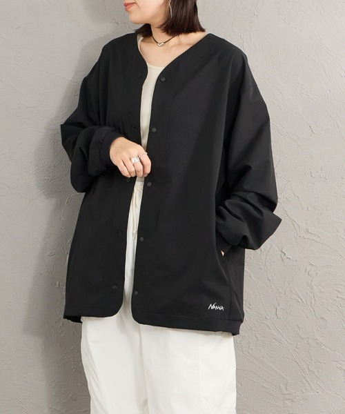 カーディガン 「NANGA/ナンガ」 DotAir COMFY ノーカラー カーディガン レディース メンズの画像