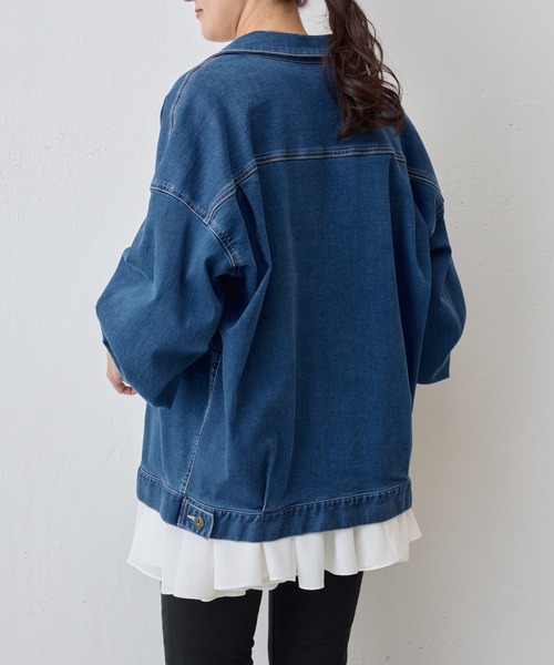 美品　ビアズリー beardsleyデニムブルー ジャケット サイズF BEARDSLEY（ビアズリー） デニムジャケット L インディゴブルー