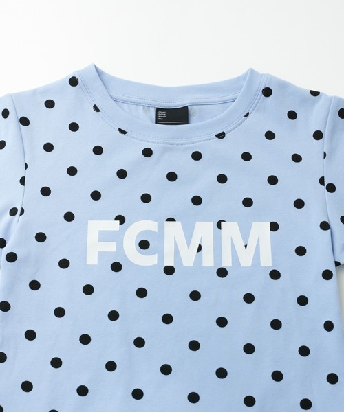 m*0様 dot to dot ロゴプリント Tシャツ ホワイト 堀川波 fof FCMM tシャツ 半袖 DOT PRINT LOGO TEE/ドットプリントロゴTee
