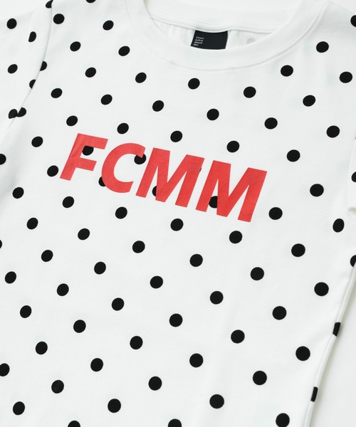 m*0様 dot to dot ロゴプリント Tシャツ ホワイト 堀川波 fof FCMM tシャツ 半袖 DOT PRINT LOGO TEE/ドットプリントロゴTee