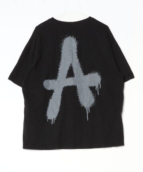 「AIVER」 ワンポイント半袖Tシャツ M ブラック メンズ_画像2