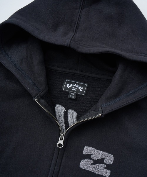 「BILLABONG」 「KIDS」ジップアップパーカー 160 ブラック キッズ_画像7