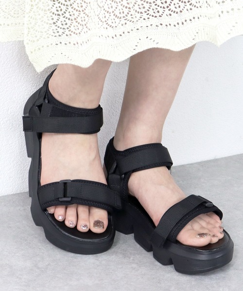 「LibertyDoll」 フラットサンダル S ブラウン レディース_画像4