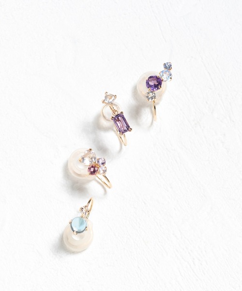 イヤリング K10 カラーストーンイヤリング レディース : 24117185  