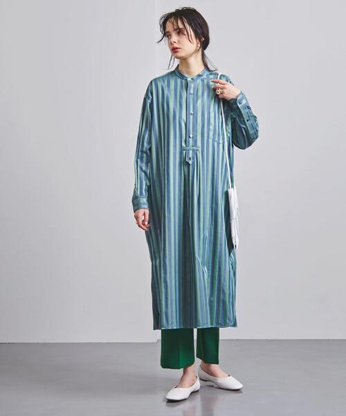 国際ブランド ワンピース Ticca ティッカ ストライプ ノーカラー シャツワンピース Zozotown Paypayモール店 通販 Paypayモール 上質で快適 Clearchannel Com Br