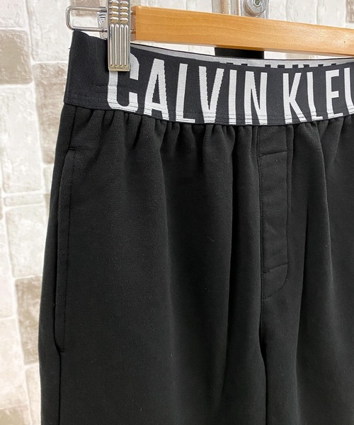 CK ウエストロゴスウェットハーフパンツ Calvin Klein（カルバン・クライン） パジャマ CK ウエストロゴ