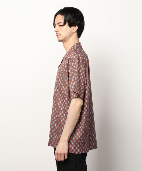 シャツ ブラウス メンズ Oversize Drop shoulder Patterned shirt/オーバーサイズ ドロップショルダー 総柄 半袖｜zozo｜14