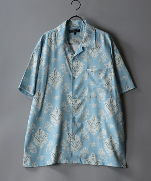 メンズ 花柄シャツ ドロップショルダー 総柄シャツ T01164 SITRY シャツ Oversize Drop shoulder Patterned shirt/オーバー