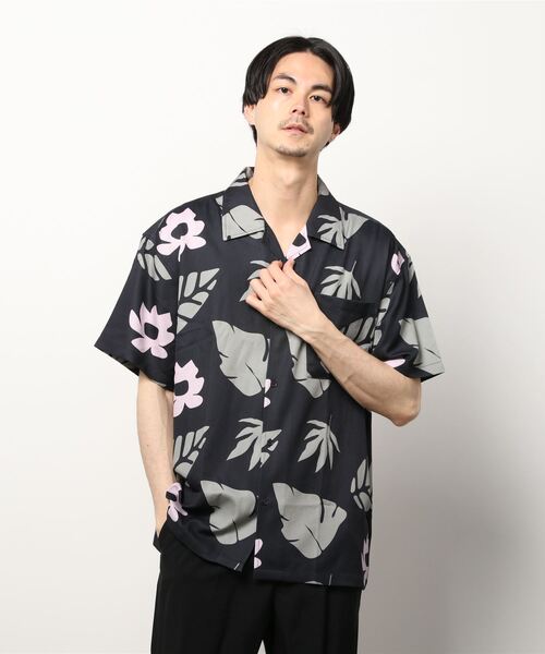 シャツ ブラウス メンズ Oversize Drop shoulder Patterned shirt/オーバーサイズ ドロップショルダー 総柄 半袖｜zozo｜20