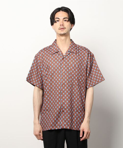 シャツ ブラウス メンズ Oversize Drop shoulder Patterned shirt/オーバーサイズ ドロップショルダー 総柄 半袖｜zozo｜23